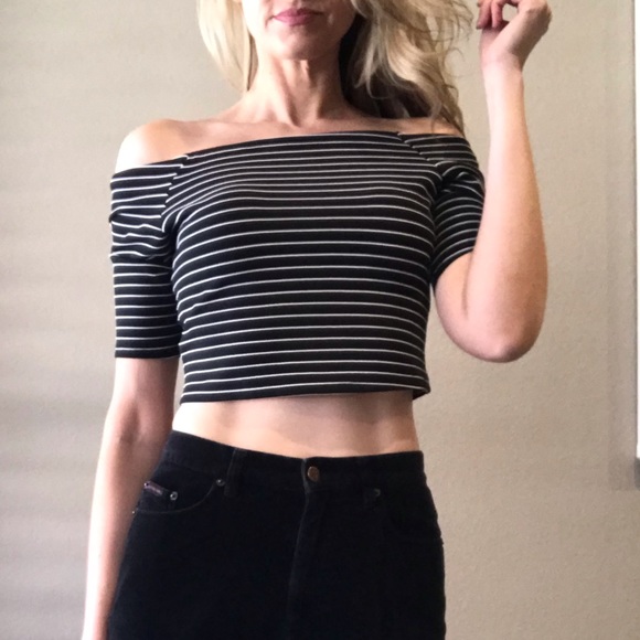 Miss Selfridge Tops - Miss Selfridge Off ShoulderCrop Top